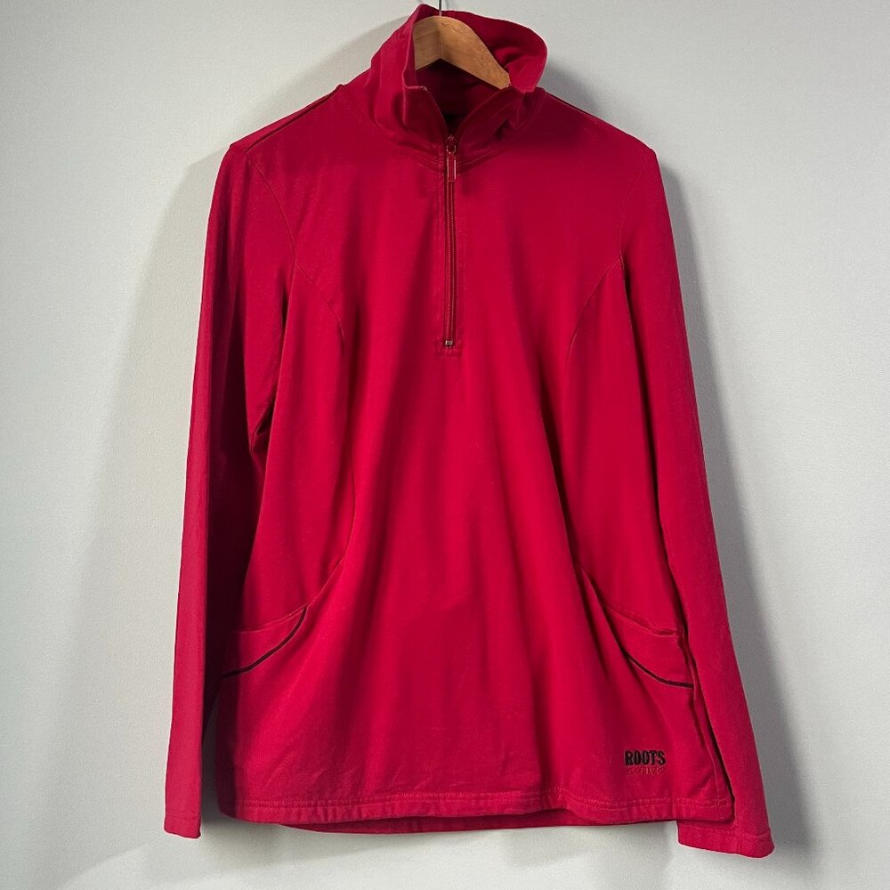ROOTS Active Half Zip Pullover Long Sleeve Sweater